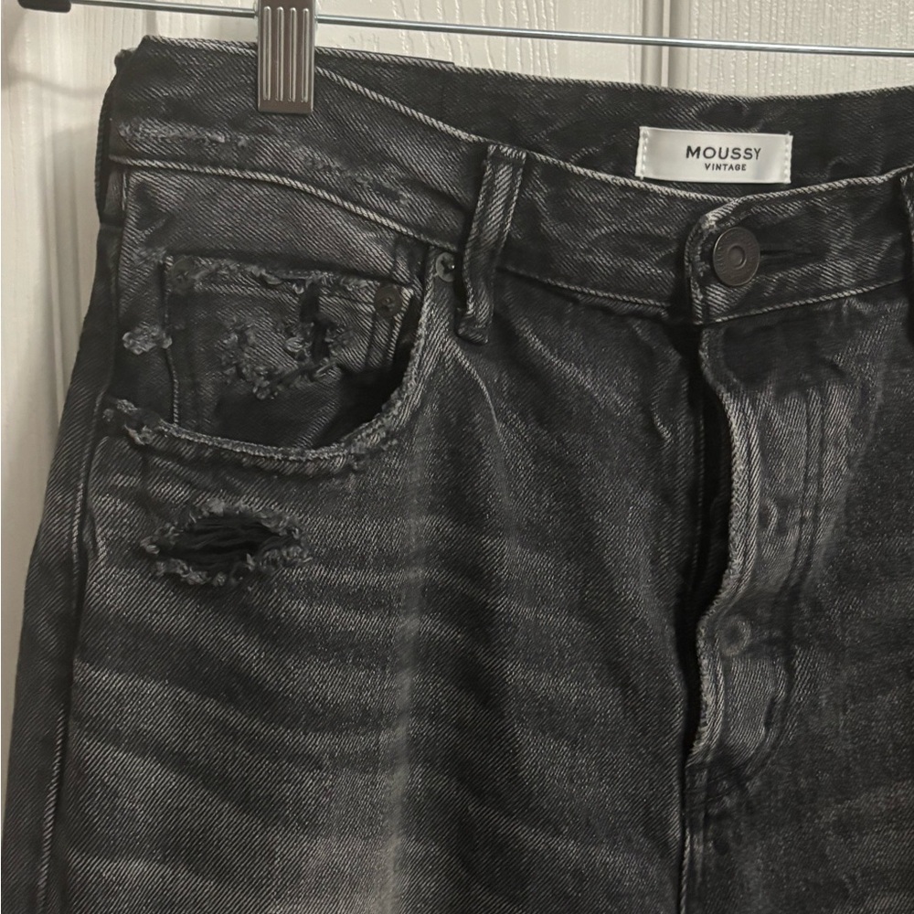 Moussy Vintage‎ | Ashleys Wide Straight Black Jeans Sz 28 - Picture 3 of 11